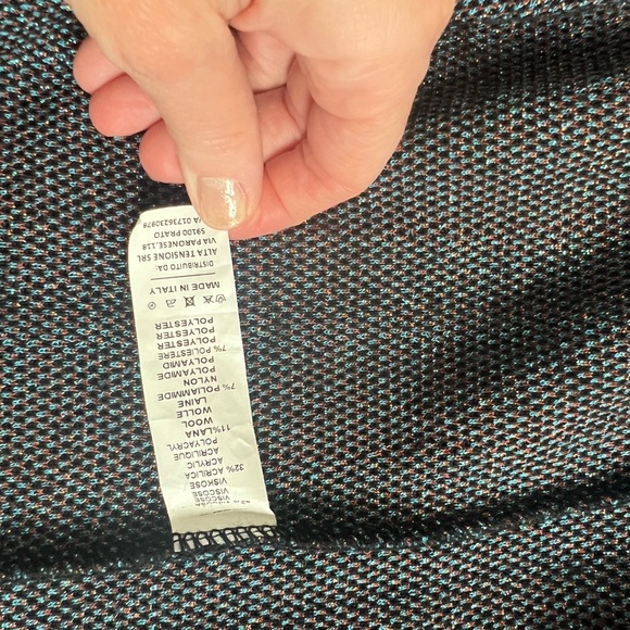 Gorgeous Italian Made metallic Swater coat Cardigan Missoni Like Style - Picture 8 of 10